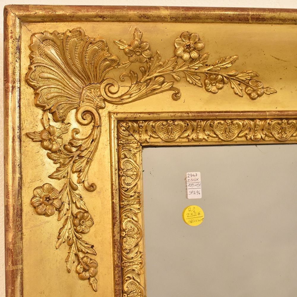 SPA94 mantel mirror antique golden mirror elegant mirror XIX century
